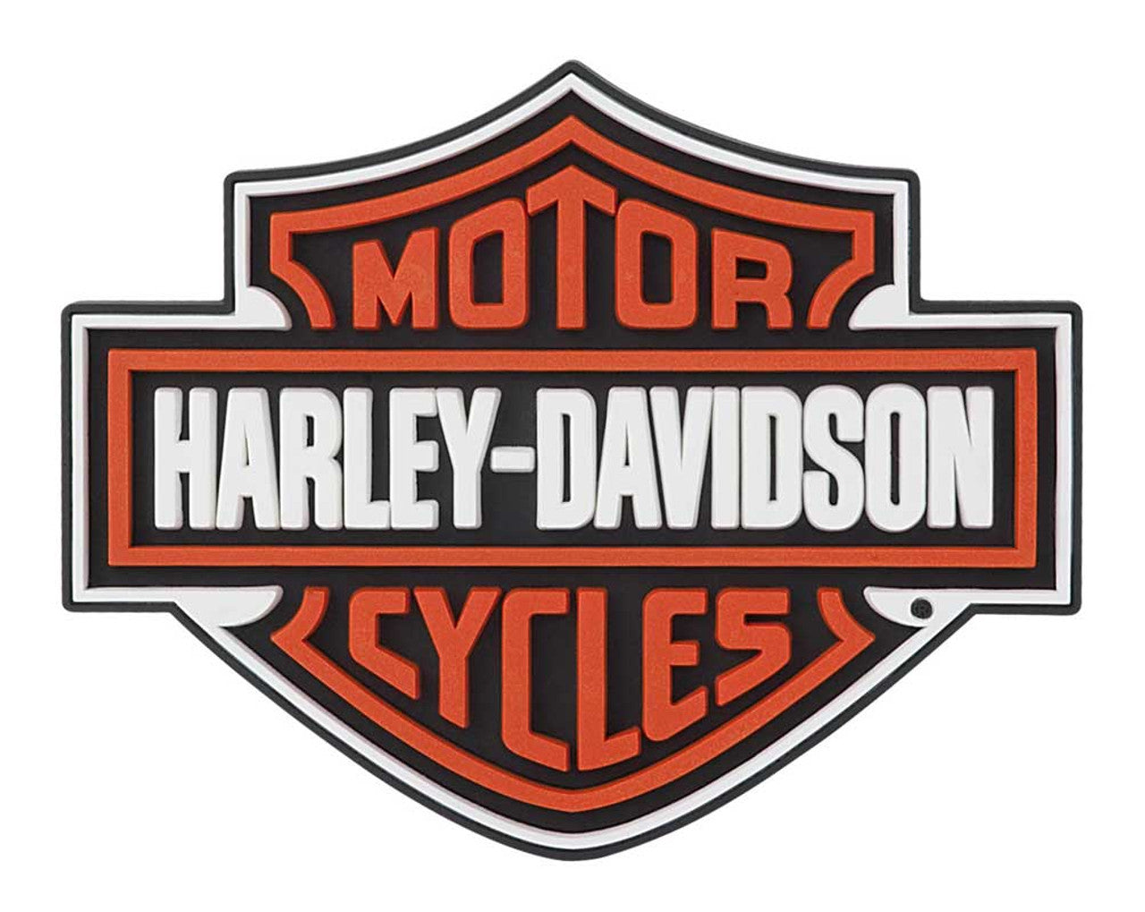 Bar Shield Rubber Coaster Set Harley Davidson