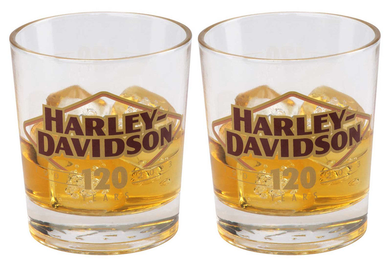 120th Anniversary Double Old Fashion Glass Set | Harley-Davidson