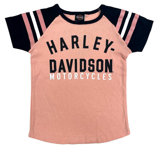 Girls' H-D Raglan Short Sleeve Toddler Tee | Harley-Davidson