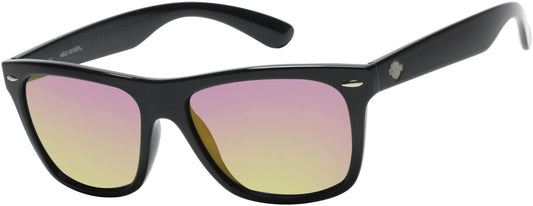 Men's Casual Square Sunglasses - Black/Red Mirror Lens | Harley-Davidson