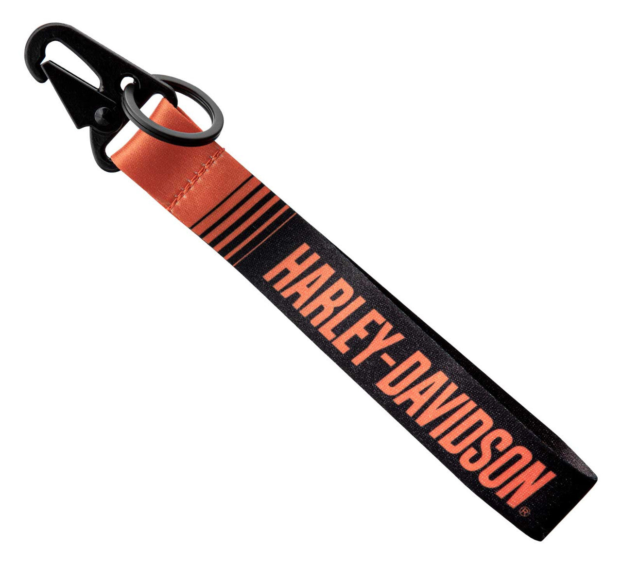 Bold H-D Text Black Wrist Strap Key Chain| Harley-Davidson