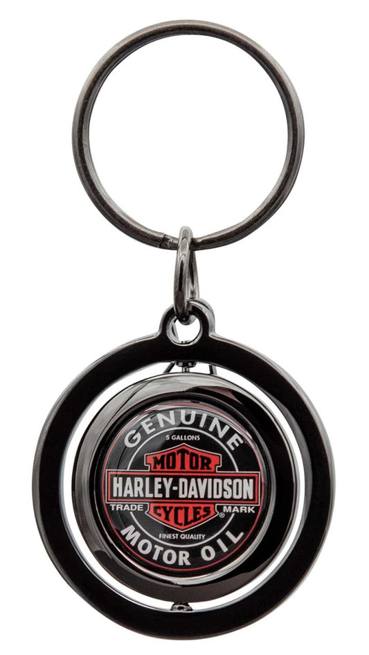 Vintage Genuine Motor Oil Logo Spinner Key Chain | Harley-Davidson