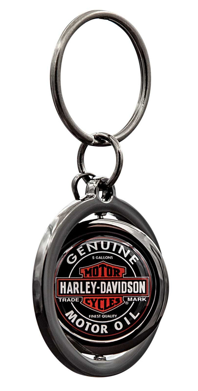 Vintage Genuine Motor Oil Logo Spinner Key Chain | Harley-Davidson