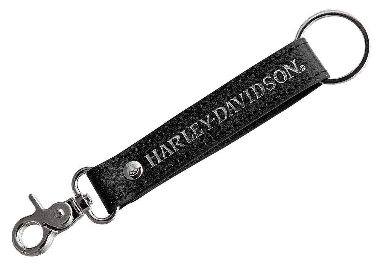 Willie G Skull Logo H-D Text Vinyl Strap Key Chain | Harley-Davidson