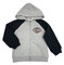 Little Girls' Bar & Shield French Terry Hoodie - Gray/Black