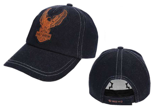 Little Boys' Up-Wing Eagle Patch Denim Baseball Cap | Harley-Davidson