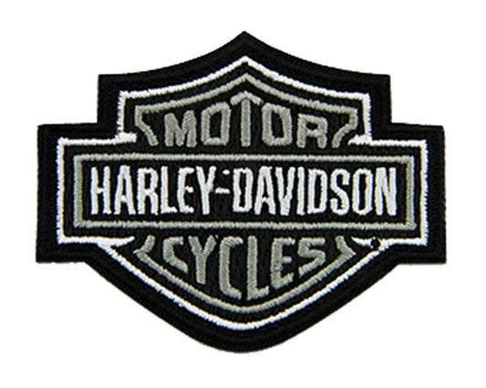 Gray Bar & Shield Emblem Sew-On Patch 3" | Harley-Davidson