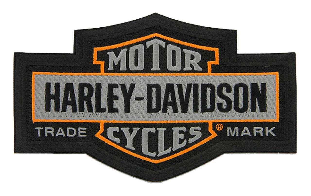 Gray Trademark Bar & Shield Emblem Patch 7.25" | Harley-Davidson