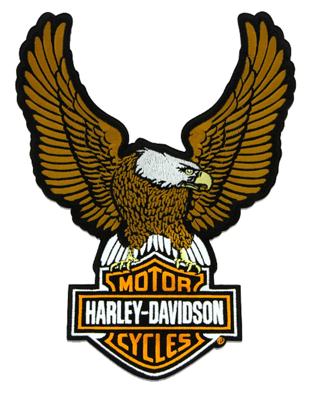 Brown Eagle Bar & Shield Emblem Sew-On Patch 10.25" | Harley-Davidson