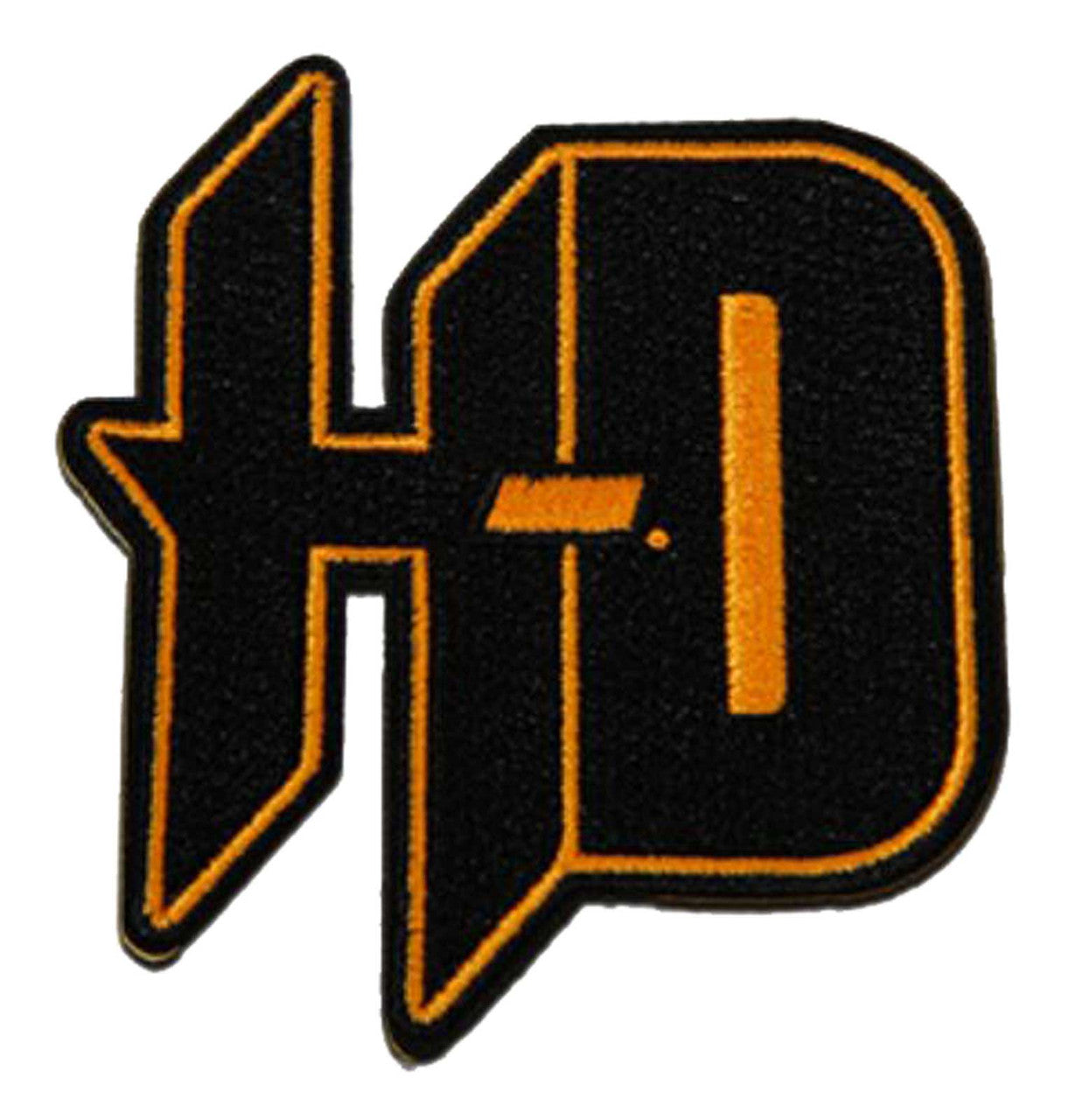 2.65 in Embroidered H-D Emblem Sew-On Patch - Black & Orange | Harley-Davidson