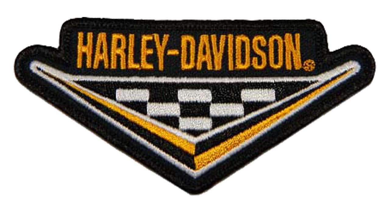 Nostalgia H-D Checker Tri Emblem Sew-On Patch 4" | Halrey-Davidson