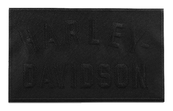 Minimal Black H-D Text Emblem Sew-On Patch 4" | Harley-Davidson