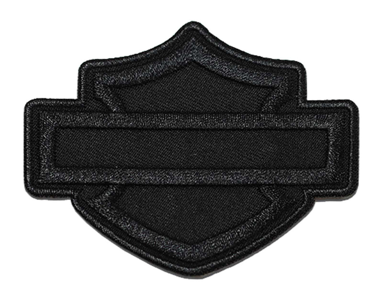 3.5 in. Black on Black Bar & Shield Logo Emblem Sew-On Patch | Harley-Davidson