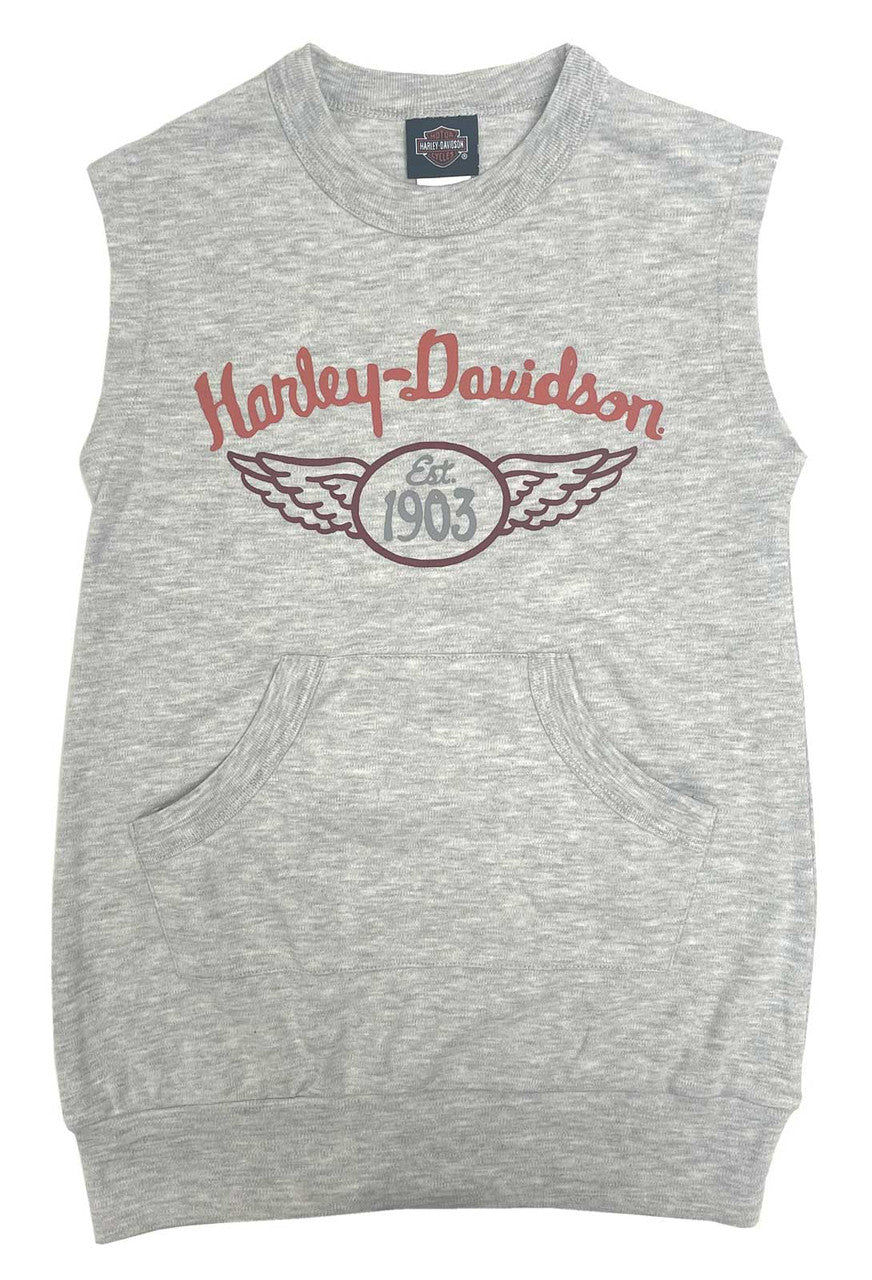 Little Girls' Pullover Crew-Neck Sweatshirt Dress | Harley-Davidson