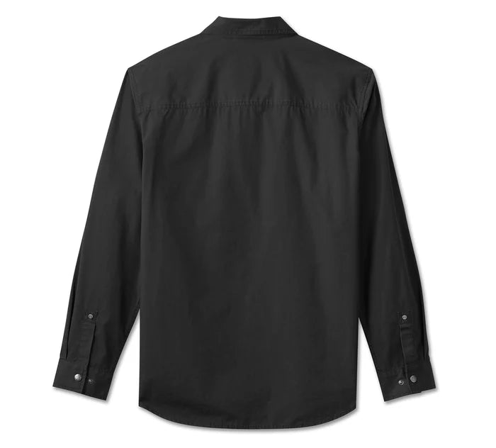 Men's Worker Long Sleeve Overshirt - Harley Black - Harley Davidson