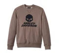 Men's Willie G Skull Sweatshirt - Stone Gray | Harley Davidson