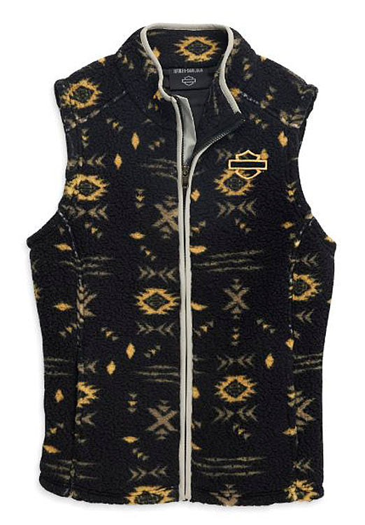 Women's Shift Gears Sherpa Fleece Vest ( All Over Print ) | Harley-Davidson