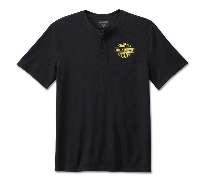 Men's Bar & Shield Racing Short Sleeve Henley - Harley Davidson