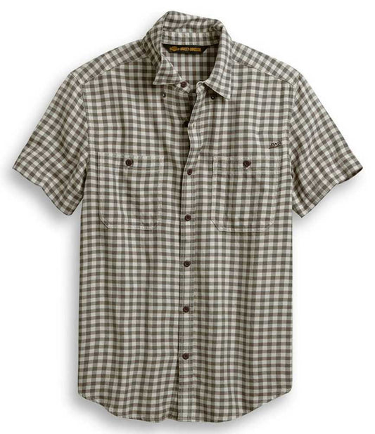 Men's Chain Stitched Plaid Short Sleeve Shirt | Harley-Davidson