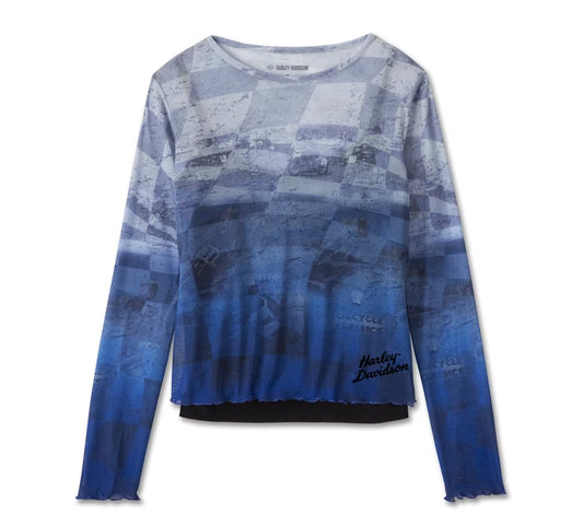 Women's Cool Blue Mesh Top - Harley Davidson