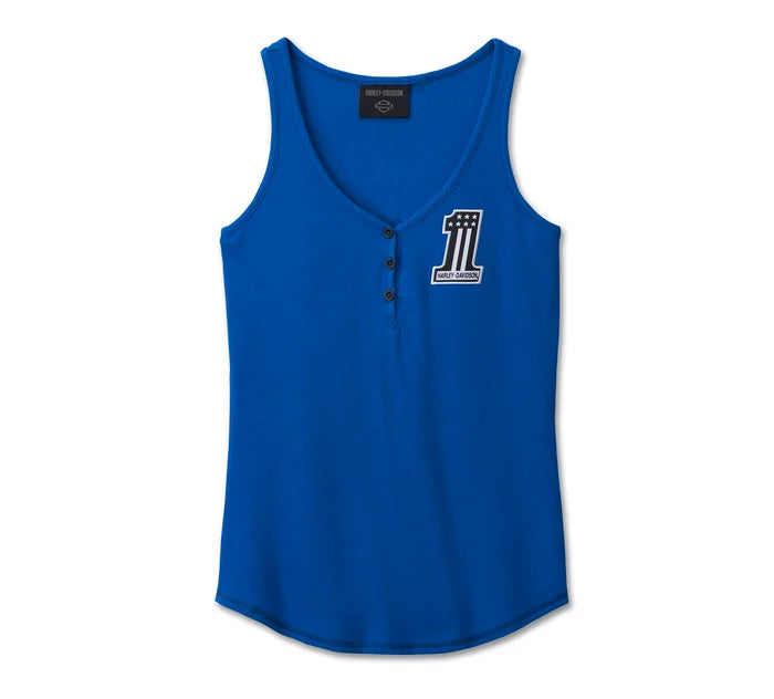 Women's #1 Racing Tank - Lapis Blue - Harley Davidson