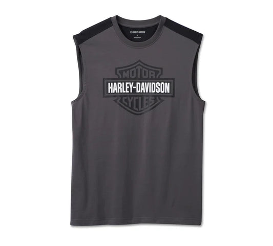 Men's Sizzling Bar & Shield Muscle Tank - Blackened Pearl | Harley-Davidson