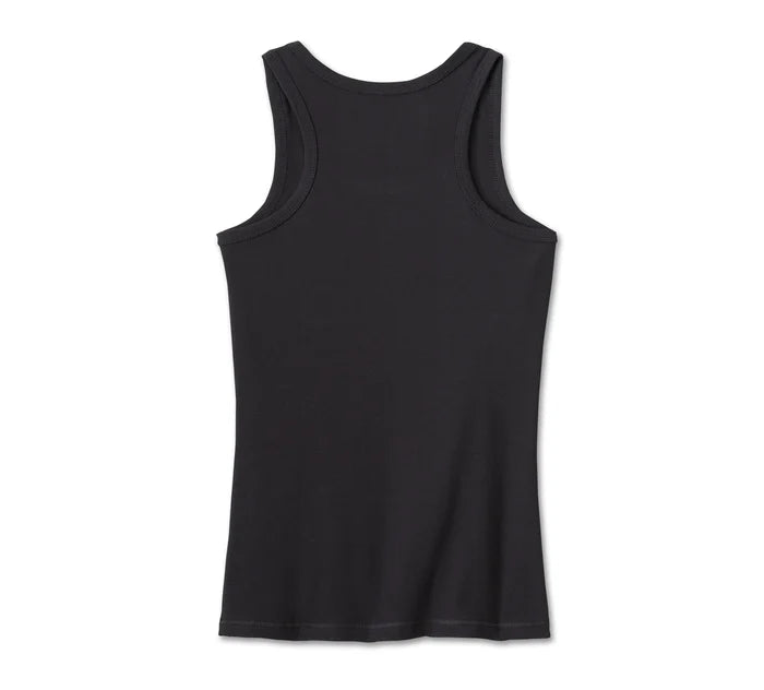 Women's Rose Bar & Shield Tank - Harley Black | Harley-Davidson