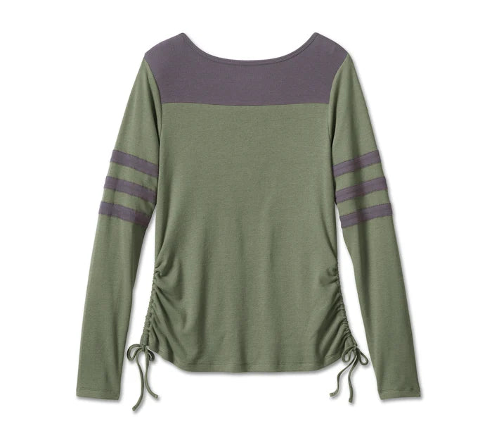 Women's Race Her Long Sleeve Knit Top (Green) | Harley-Davidson