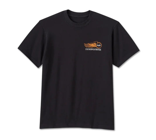 Willie G Winged Wheel Tee - True Black - Harley Davidson