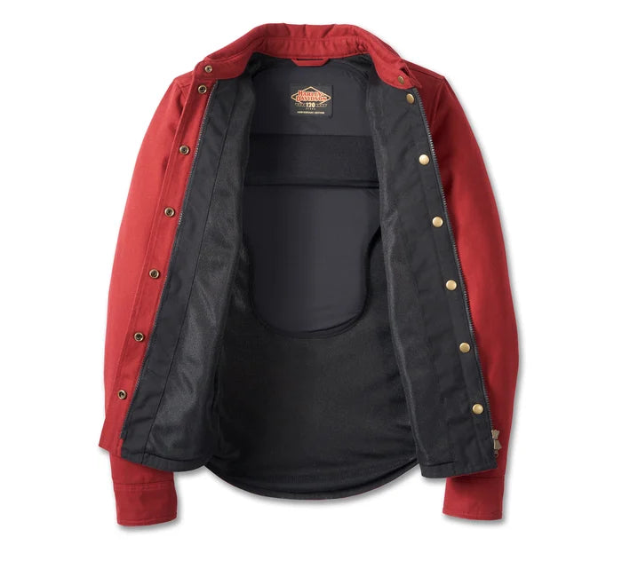 Women's 120th Anniversary Operative Riding Shirt Jacket (Red) | Harley-Davidson