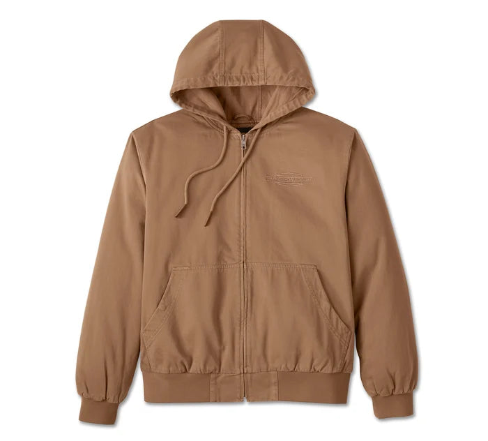 Bar & Shield Workwear Hooded Jacket - Toffee - Harley Davidson