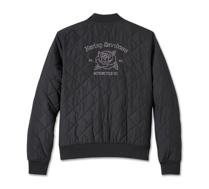 Women's Old English Rose Quilted Bomber | Harley-Davidson