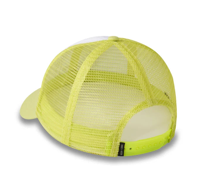 Women's Willie G Skull Trucker Cap - Colorblocked (Wild Lime) | Harley-Davidson