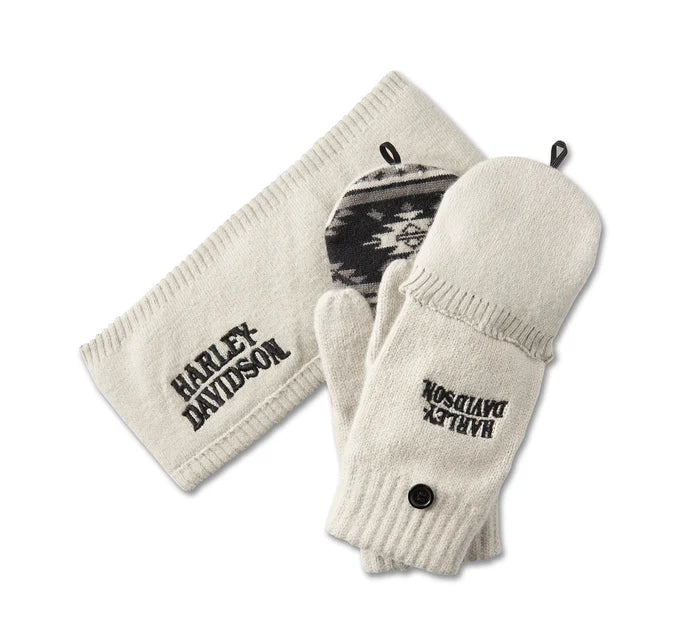 Women's Harley-Davidson Ear Warmer Gift Set - Cloud Dancer