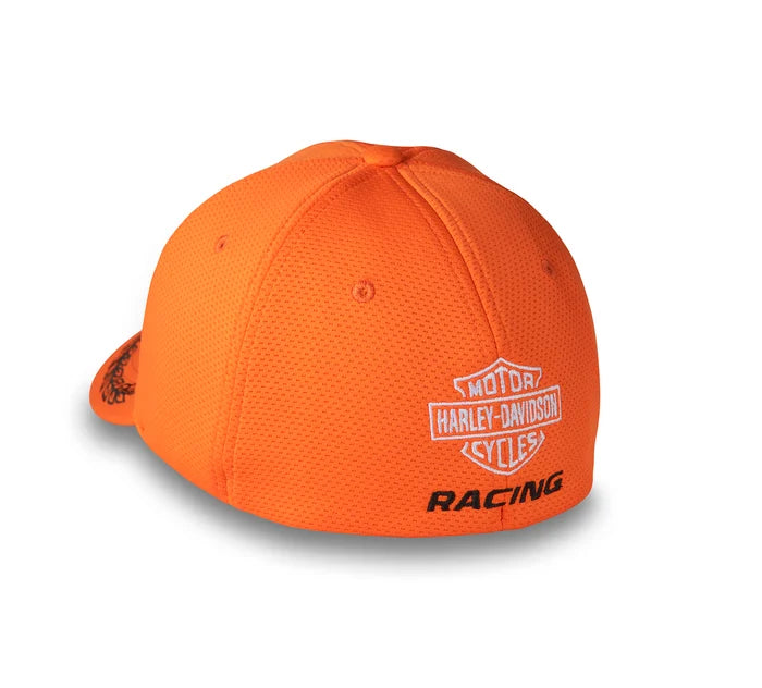 Start Your Engines Stretch-Fit Baseball Cap (Orange) | Harley-Davidson