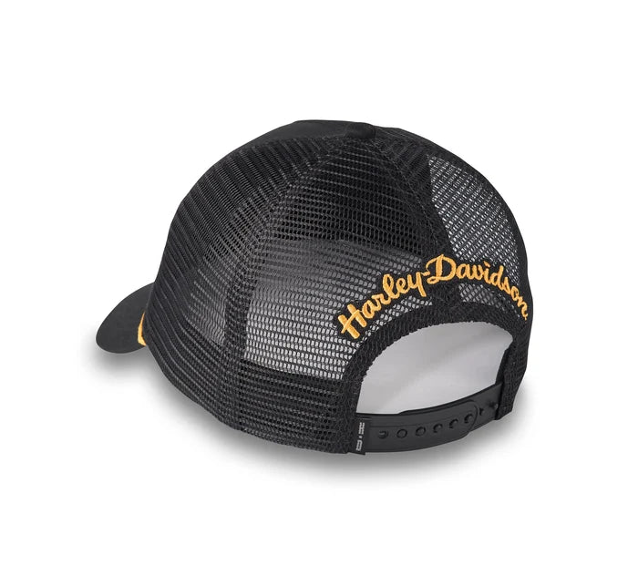 Trophy Retro Trucker Cap - Harley Black - Harley Davidson