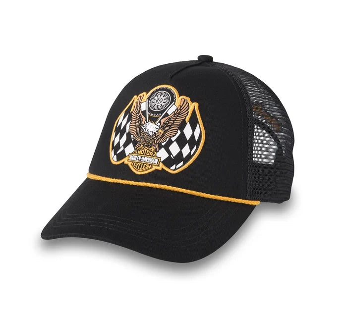 Trophy Retro Trucker Cap - Harley Black - Harley Davidson