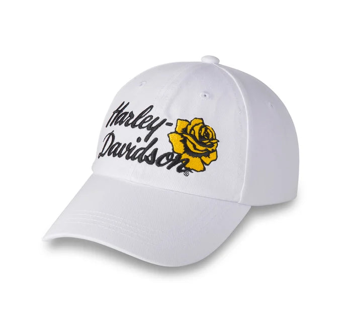 Women's Rose Racer Adjustable Baseball Cap (white) | Harley-Davidson