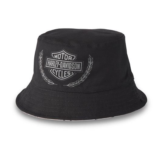 Twisty, reversible bucket hat ,woven - Harley Davidson