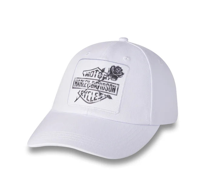 Women's Illuminate Bar & Shield Ponytail Cap- White | Harley-Davidson