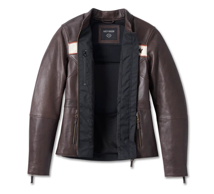 Women's Victory Lane Leather Jacket (BROWN) | Harley-Davidson