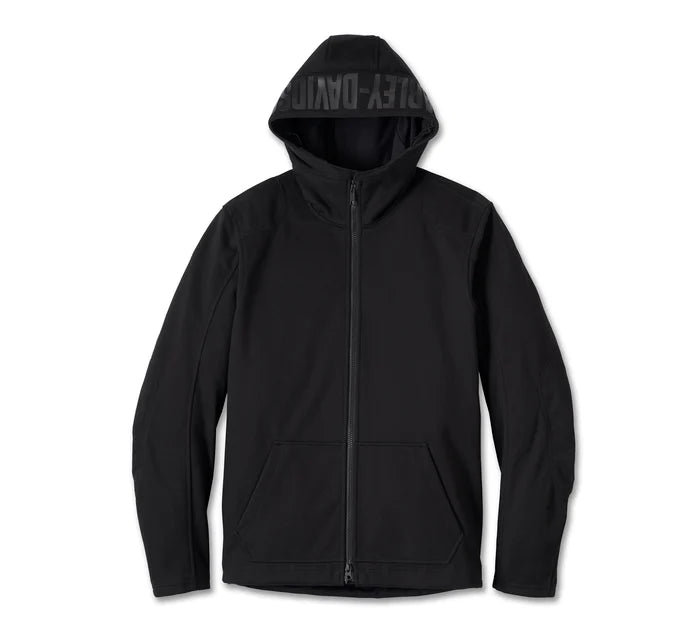 Men's Deflector 2.0 Hooded Riding Fleece (Black Beauty) | Harley-Davidson