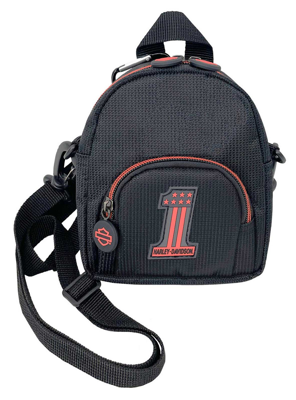 Deluxe Mini-Me Small Backpack, Rubberized #1 Logo | Harley-Davidson