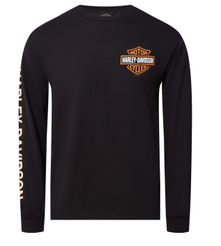 Men's B&S on Black L/S | Harley-Davidson