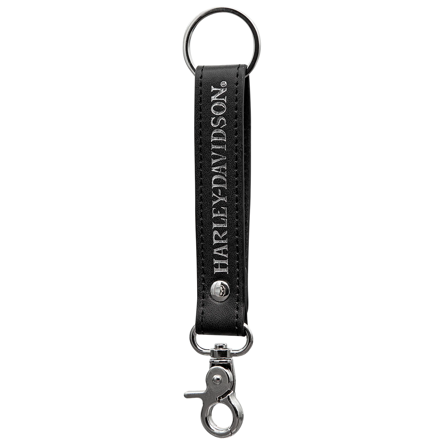 Willie G Skull Logo H-D Text Vinyl Strap Key Chain | Harley-Davidson