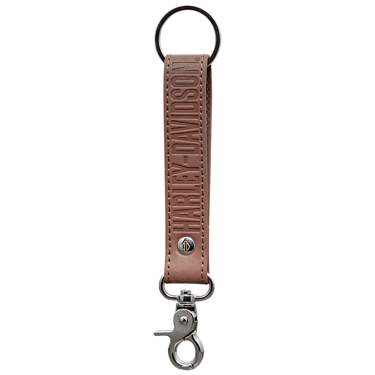 Brown Bar & Shield Logo H-D Text Vinyl Strap Key Chain | Harley-Davidson