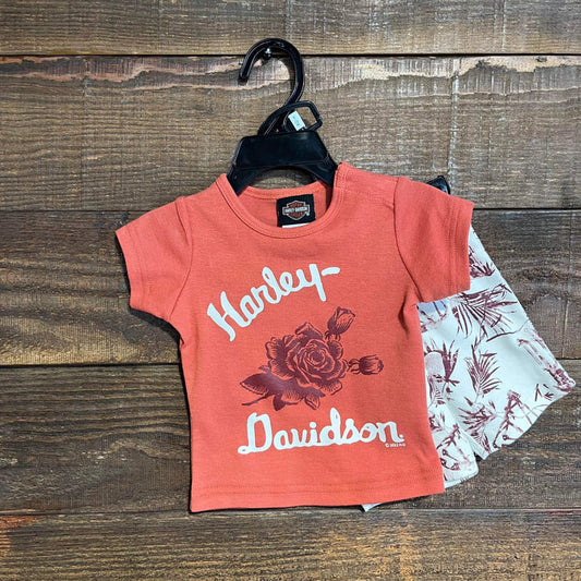 Infant & Toddler Girl Rib Tee & Bike Shorts | Harley-Davidson