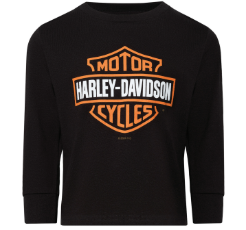 Toddler/Boys B&S On Black L/S | Harley-Davidson