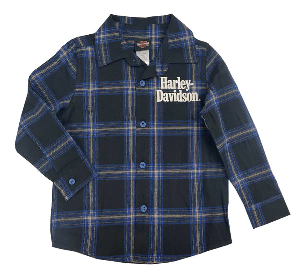 Boy's Plaid Shirt (Blue) | Harley-Davidson