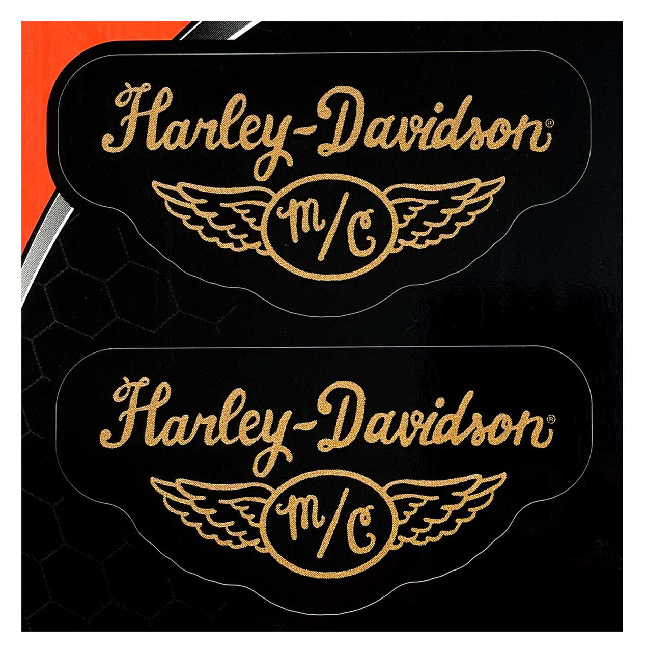 2-Piece MC with Wings H-D Text Decals - 2 Pack | Harley-Davidson